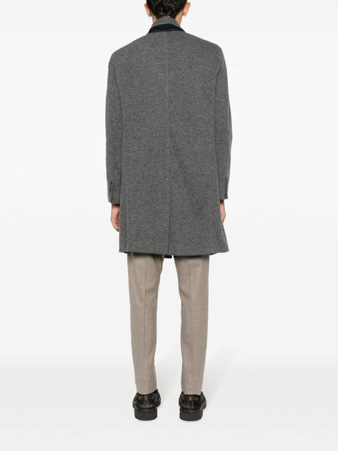 cashmere single-breasted coat