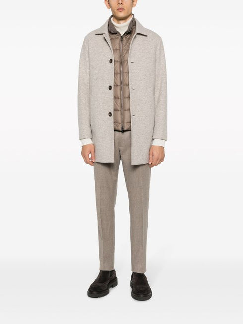 single-breasted virgin wool-blend coat