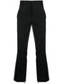 straight-leg wool trousers