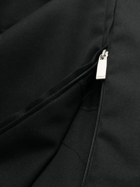 straight-leg wool trousers