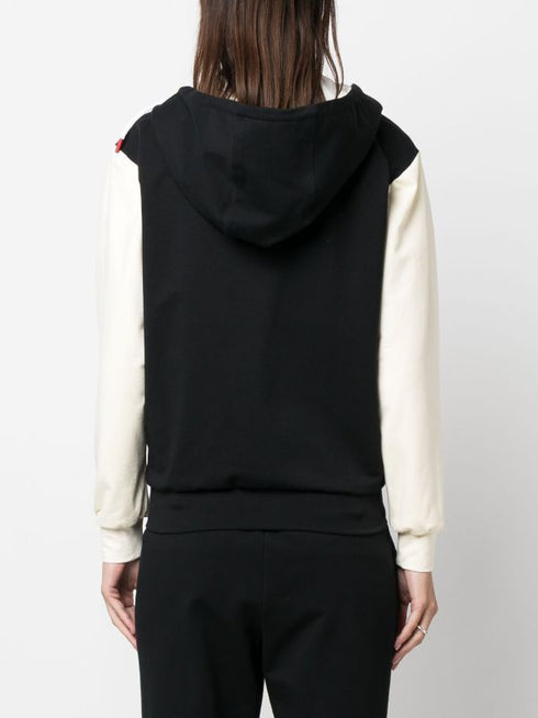 drawstring stretch-cotton hoodie
