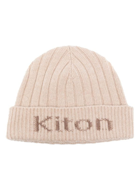 logo-intarsia ribbed beanie