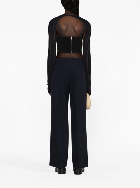 широкие шерстяные брюки