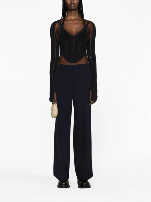 широкие шерстяные брюки