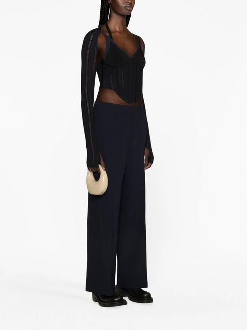 широкие шерстяные брюки