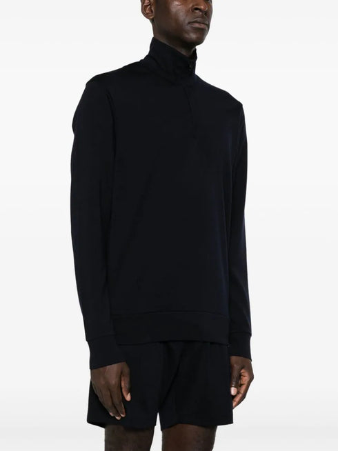 half-zip wool jumper