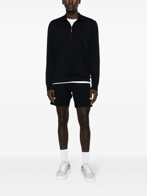 half-zip wool jumper