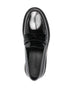 Diag-stripe leather loafers