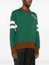 logo-embroidered wool-blend jumper