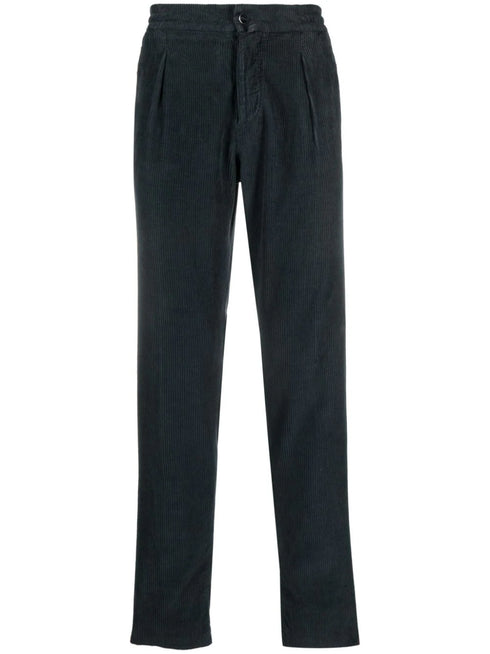 corduroy slim-cut trousers
