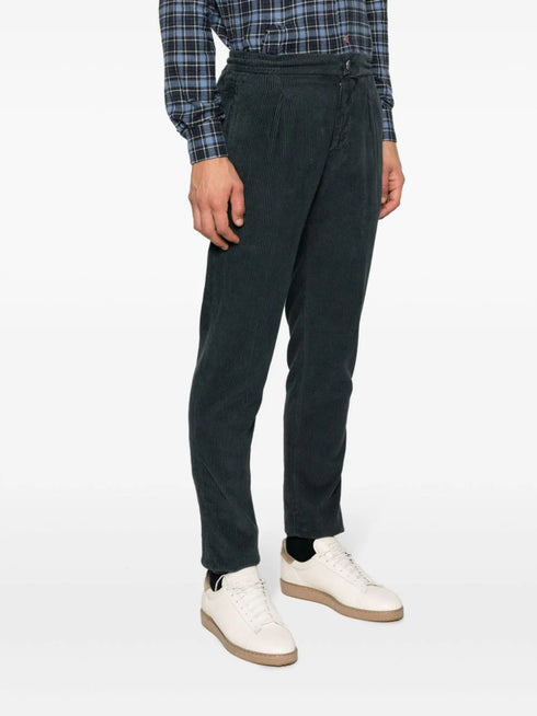 corduroy slim-cut trousers