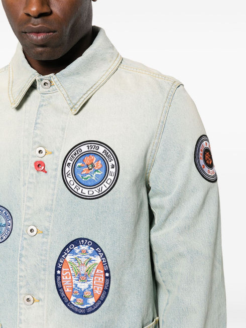Travel badge denim jacket