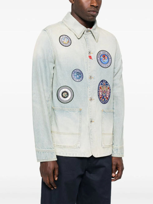 Travel badge denim jacket