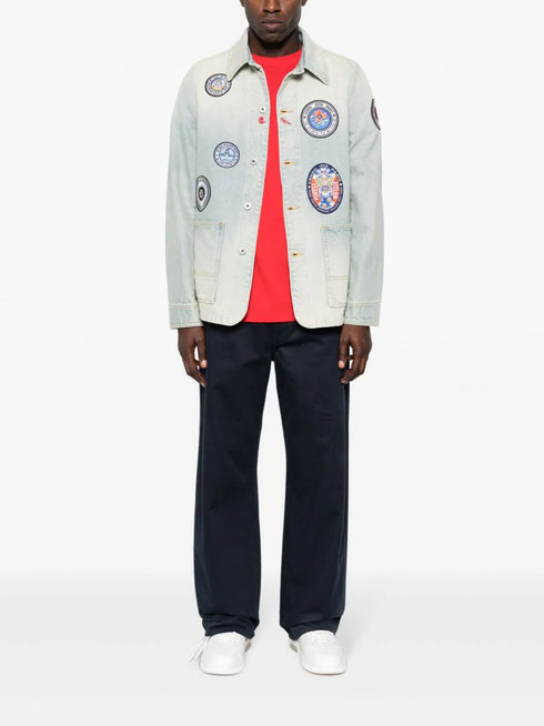 Travel badge denim jacket