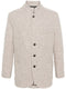 stand up-collar mélange-effect blazer