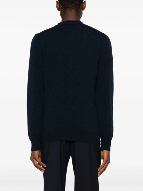 logo-patch cotton tapered trousers