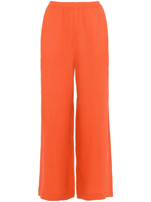 Выберите широкие льняные брюки