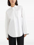 contrast-border poplin shirt