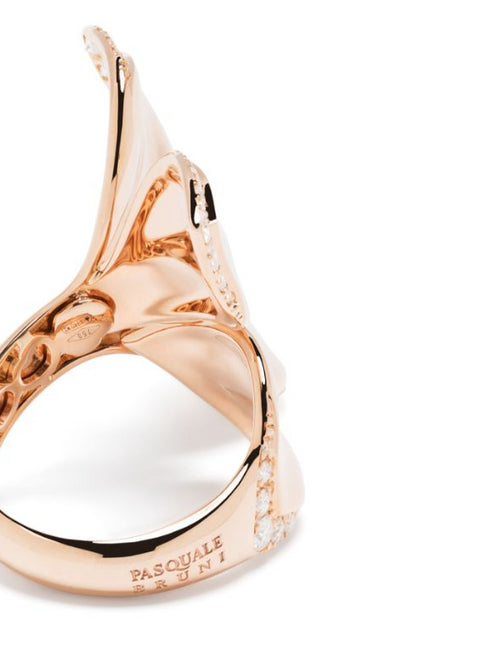 anillo Giardini Segreti en oro rosa de 18kt con diamantes