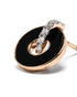 18kt rose gold onyx and diamond earrings