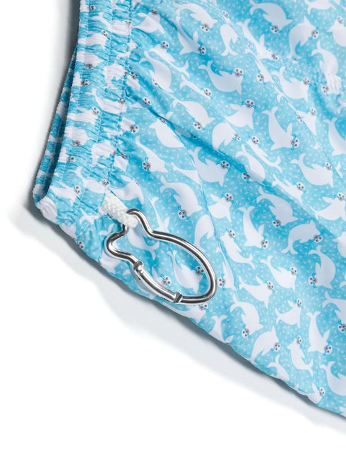 graphic-print drawstring-waistband swim shorts