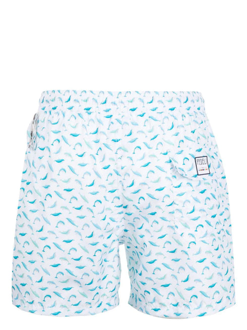 Madeira dolphin-print swim shorts