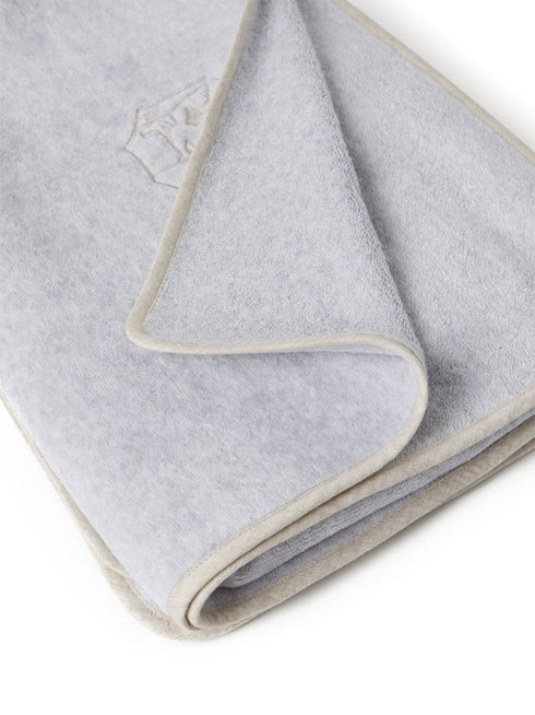 logo-embroidered beach towel