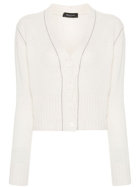 cárdigan de cachemira adornado con cuentas