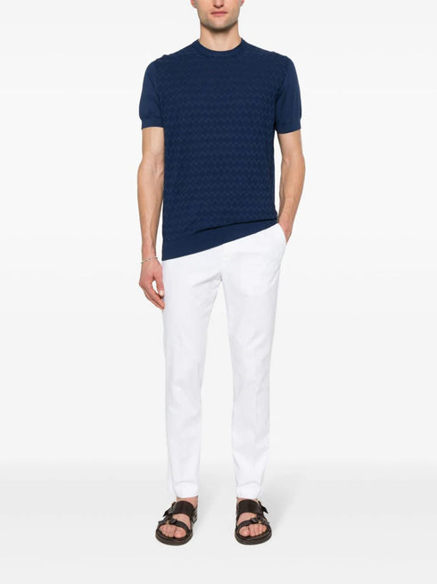 трикотажная футболка с геометрическим узором