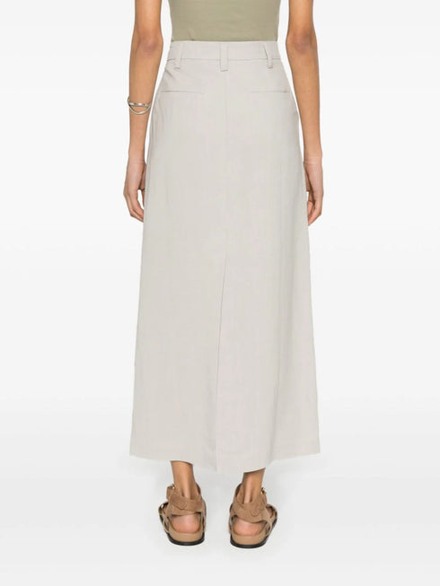 Fluid twill maxi skirt