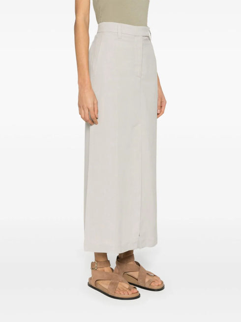Fluid twill maxi skirt