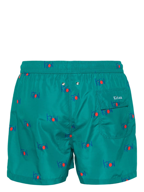logo-print swim shorts