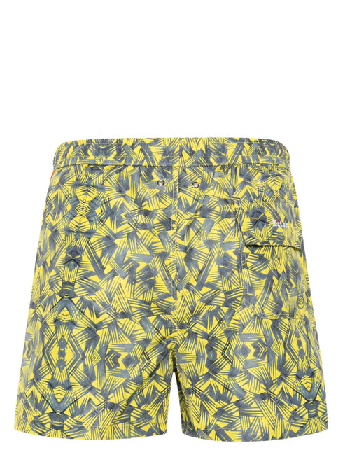 graphic-print swim shorts