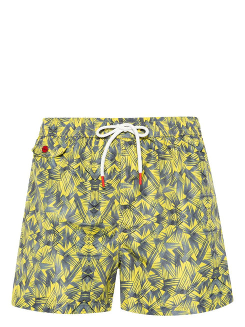 graphic-print swim shorts