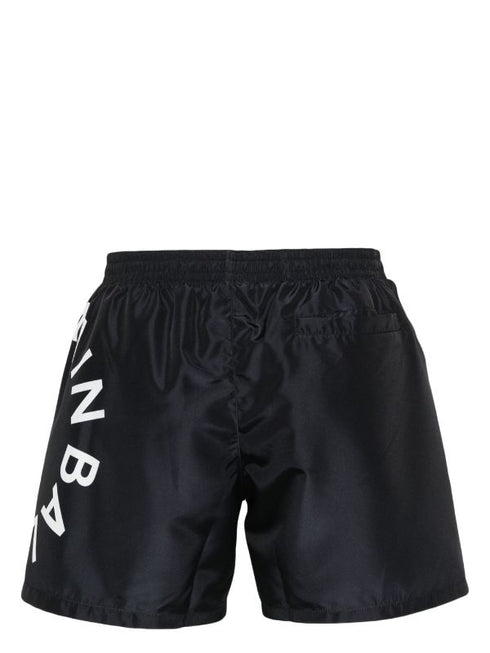 shorts de baño con logo jacquard