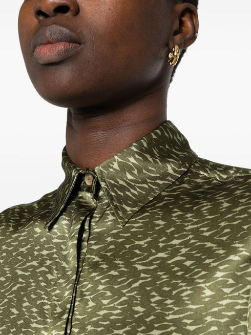 abstract-print silk shirt