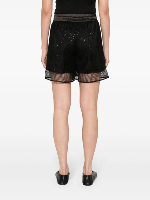 pantalones cortos adornados con lentejuelas