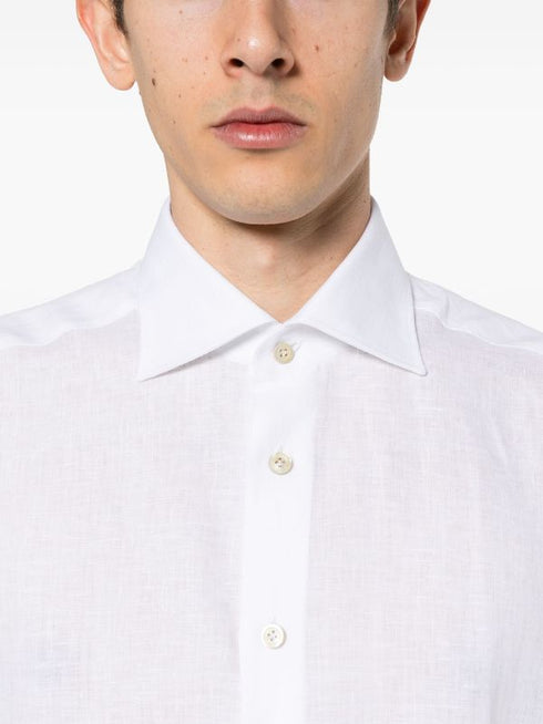 рубашка из поплина и льна