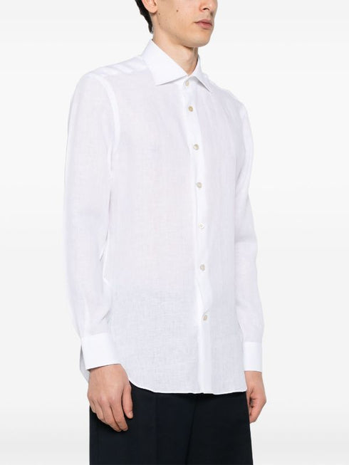 рубашка из поплина и льна
