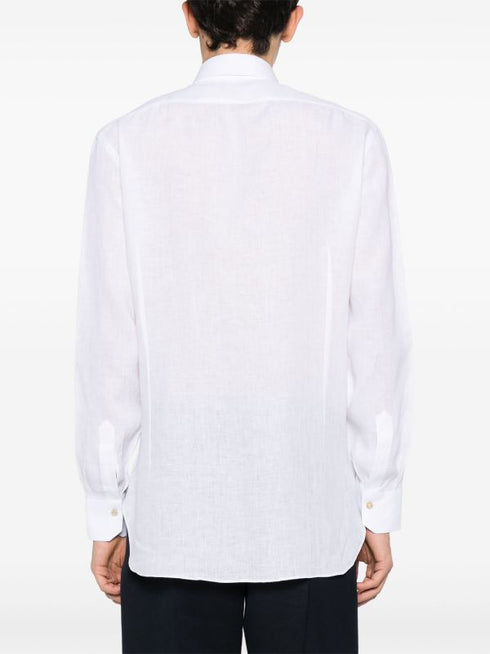 рубашка из поплина и льна