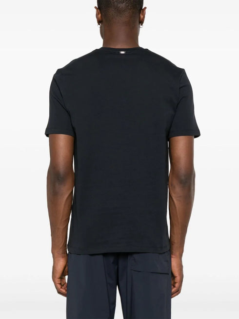 хлопковая футболка с вышитым логотипом