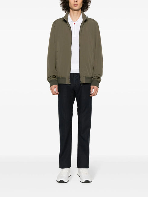 pantalones rectos con detalle de bufanda