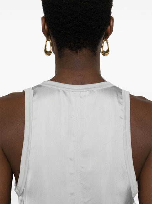 Top sin mangas con diseño de paneles