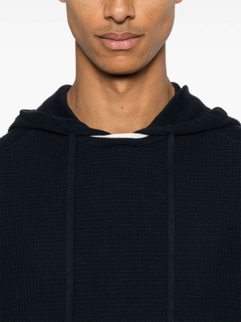 striped-edge hoodie