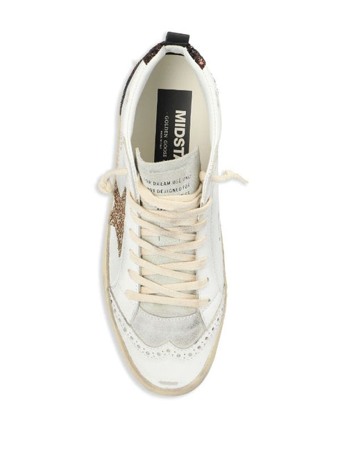 Mid Star glitter-detail sneakers