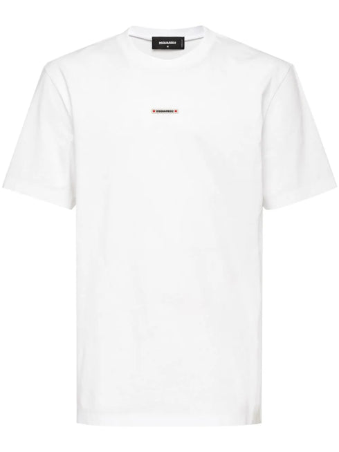 хлопковая футболка с нашивкой-логотипом