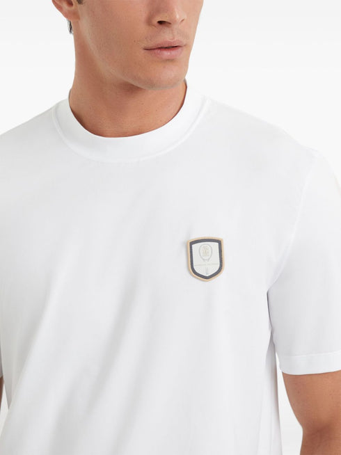 футболка с нашивкой-логотипом