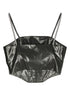 lamé corset crop top