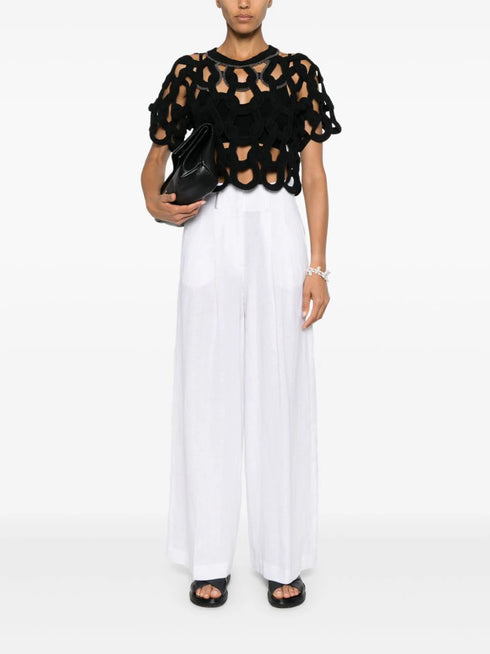 high-waist palazzo pants