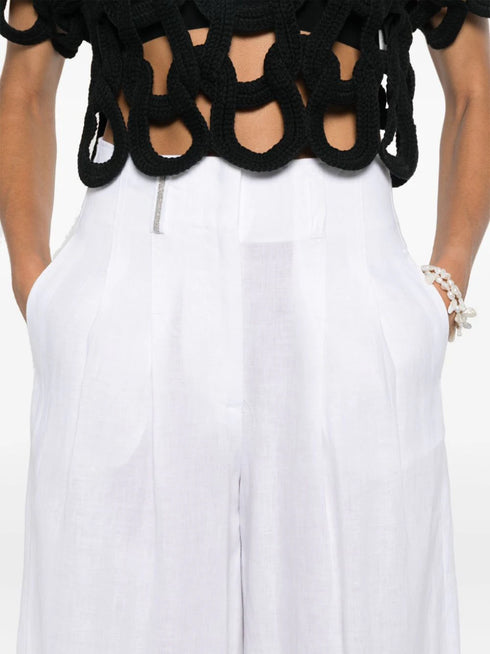 high-waist palazzo pants